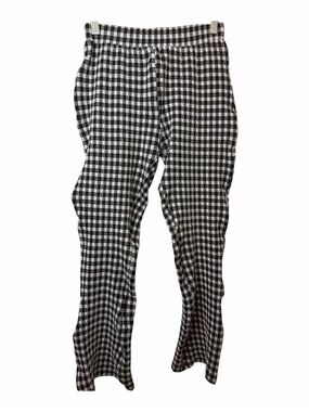 Urban Outfitters Black White Check Pull On Straight Leg Pants